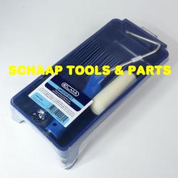 Verfroller Lakverfset 10 cm extra fijn met verfbeugel en bakje | 1002043